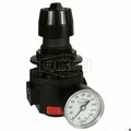 Dixon Wilkerson by High Pressure Self-Relieving Standard Regulator with GC240 Gauge, 1/2 in NPT/BSPP-G R26-04RHG